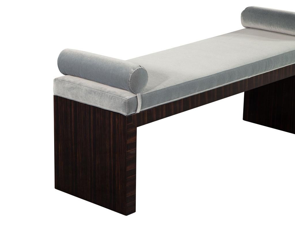 Custom Art Deco Inspired Modern Macassar Bench by Carrocel 3