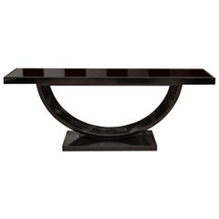 art deco style console table Custom Art Deco Style Lacquered Console Table