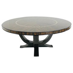 Custom Art Deco Round Dining Table