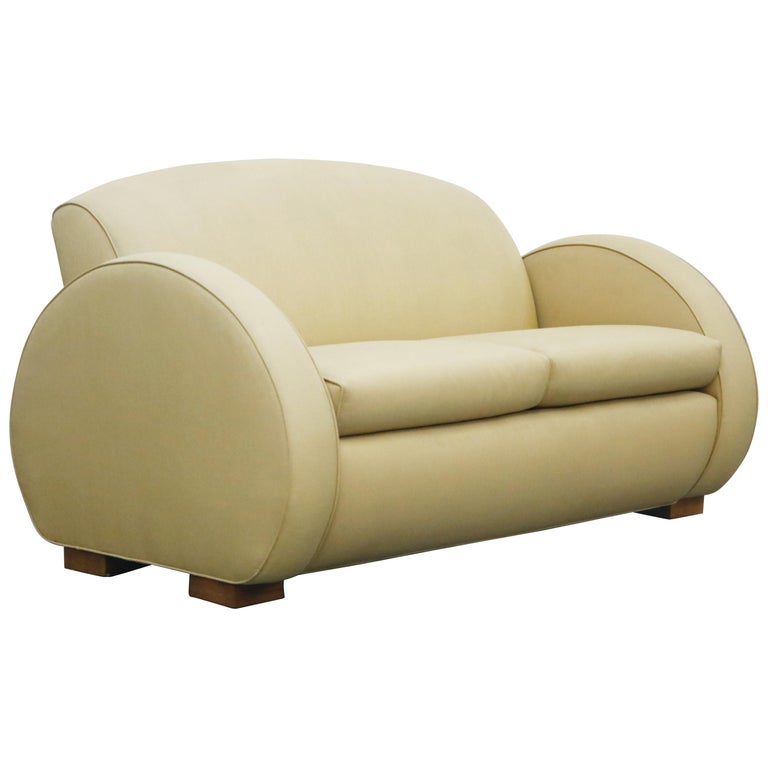 Custom Art Deco Style Loveseat at 1stDibs | art deco loveseat, art deco ...