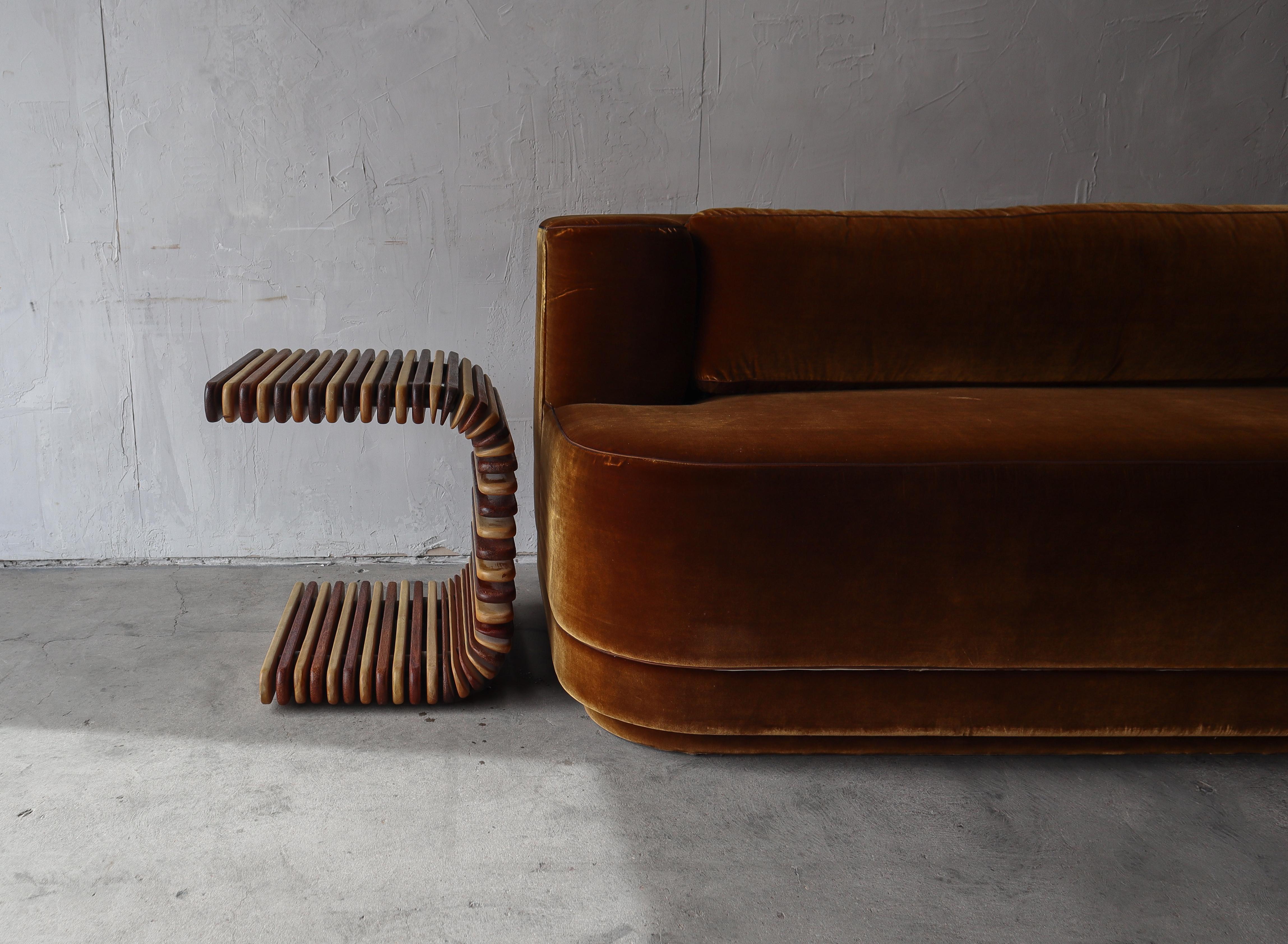 Custom Art Deco Style Sofa In Good Condition In Las Vegas, NV