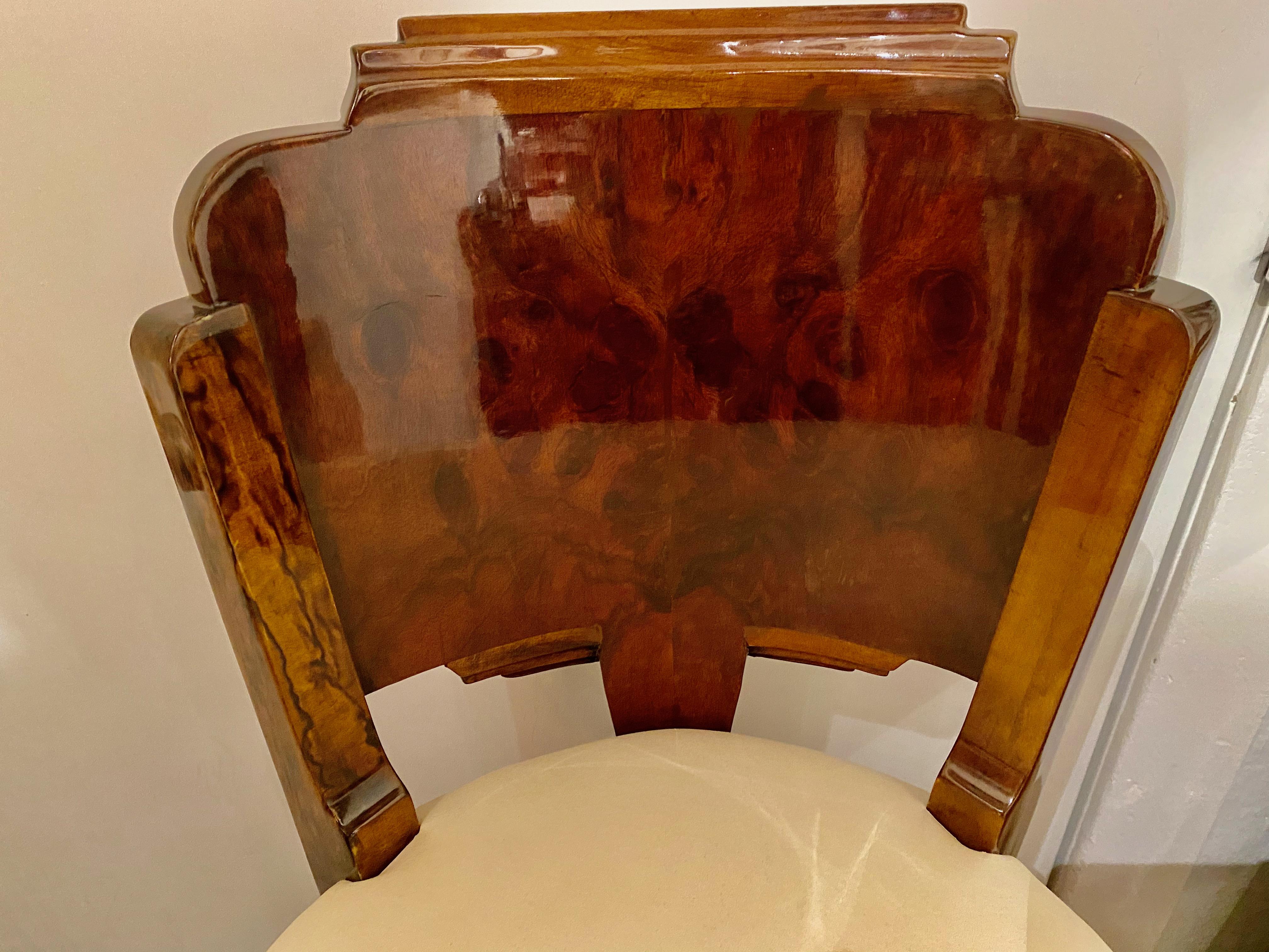 Benutzerdefinierte Art Deco Swivel Holz Barhocker Exotische Hölzer im Zustand „Neu“ in Oakland, CA