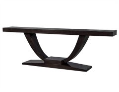 Custom Art Deco Walnut Console Table