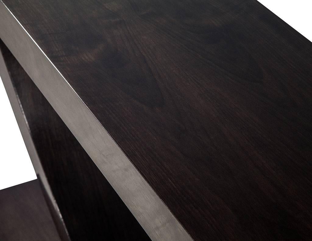 Custom Art Deco Walnut Console Table 1