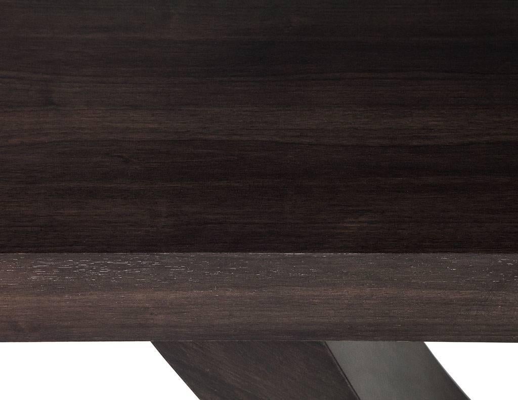 Custom Art Deco Walnut Console Table 2