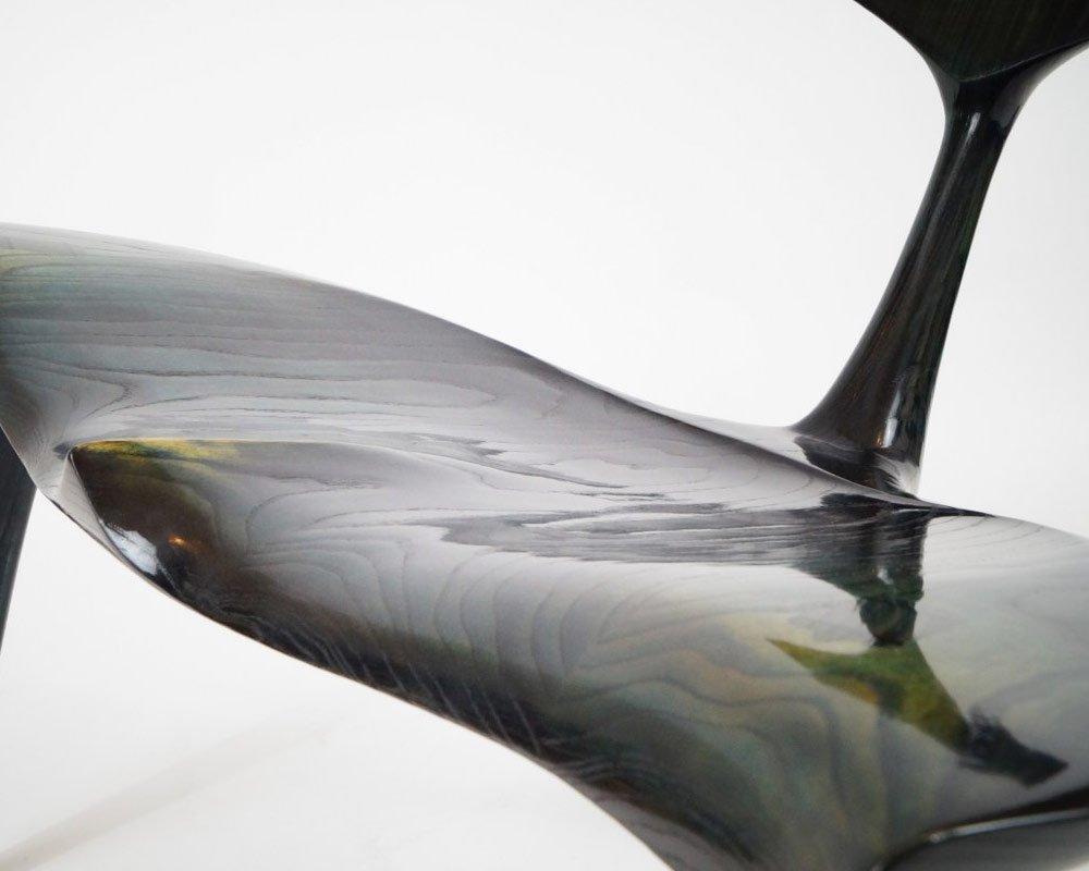 Contemporary Custom Art Finished Whale Chair Handcrafted and Designed by Morten Stenbaek