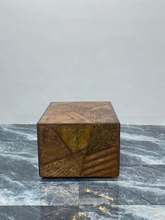 Custom Artist Welded Copper Coffee Table with Clear Resin Surface, 1970s