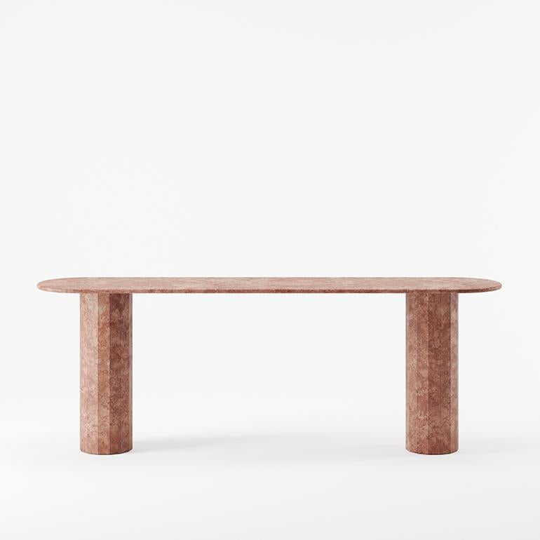 Console Ashby personalizzata realizzata a mano in travertino da Lemon 92 