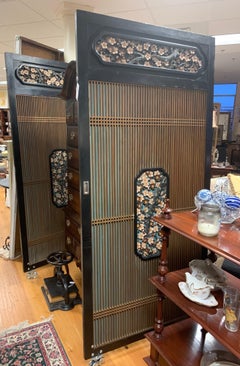 Custom Asian Japanese Architectural Shoji Sliding Barn Doors on Casters