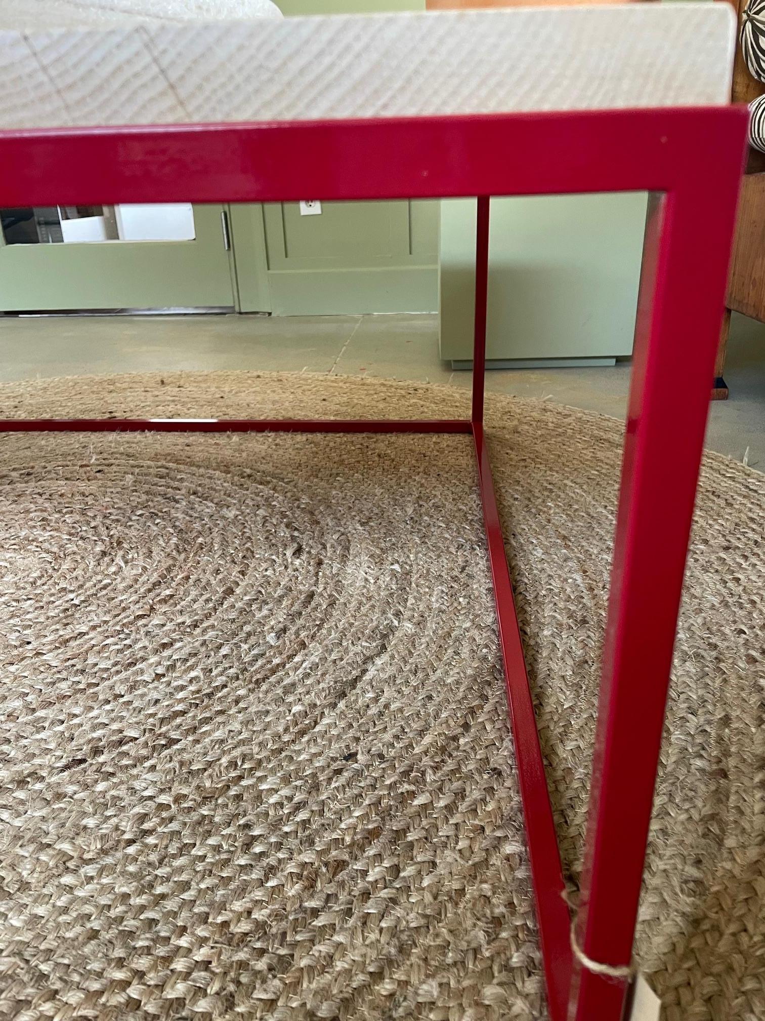 Custom AT White Oak and Steel  Coffee Table In New Condition For Sale In Millbrook, NY
