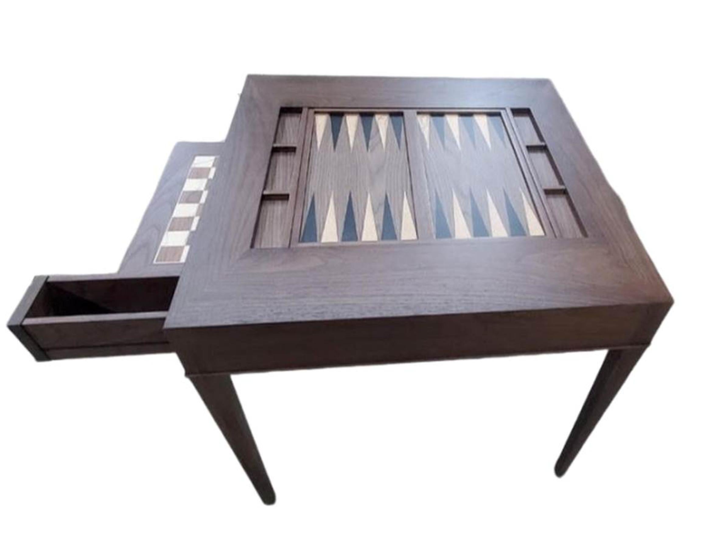 American Custom Backgammon Game Table For Sale