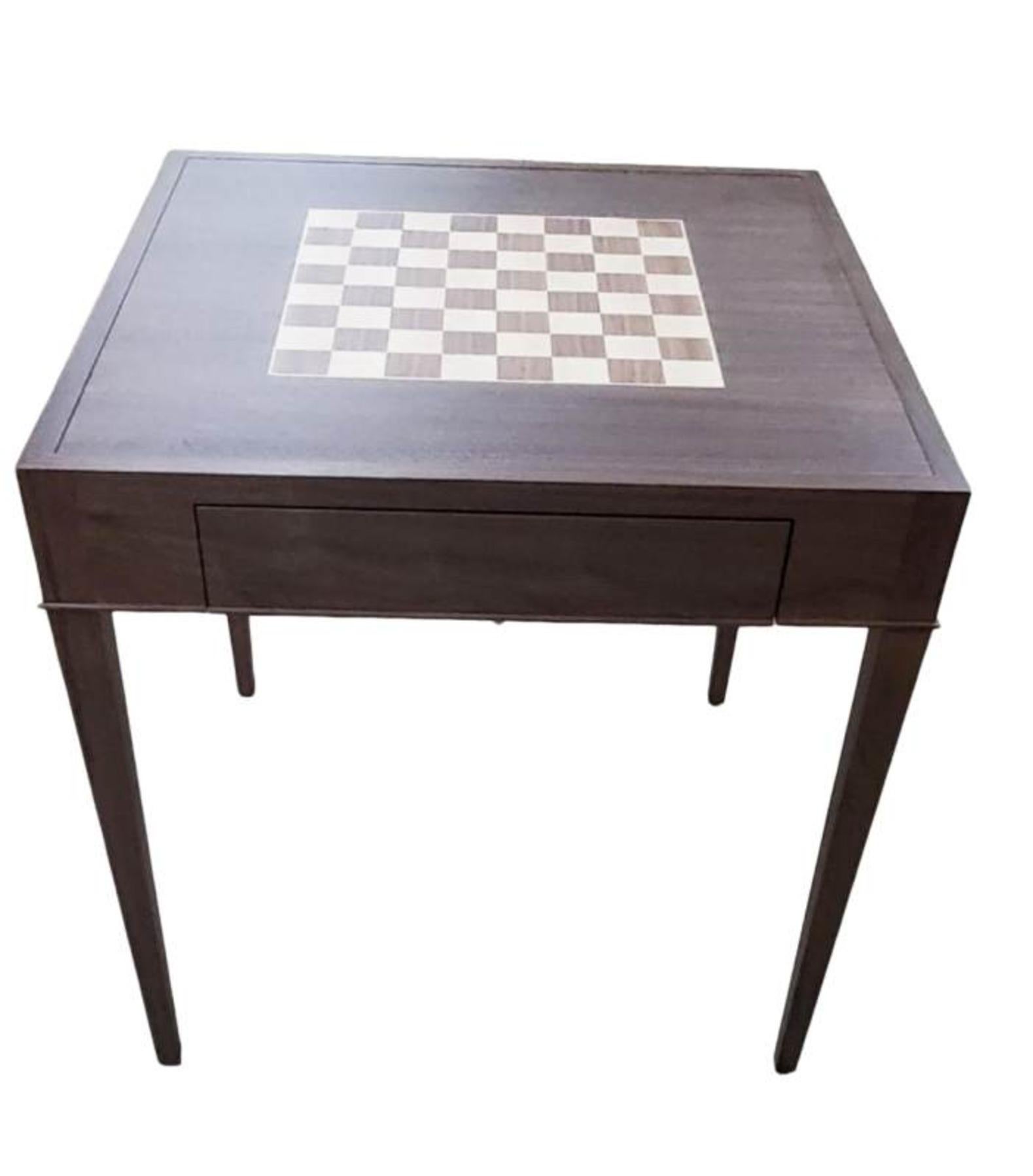 Marquetry Custom Backgammon Game Table For Sale