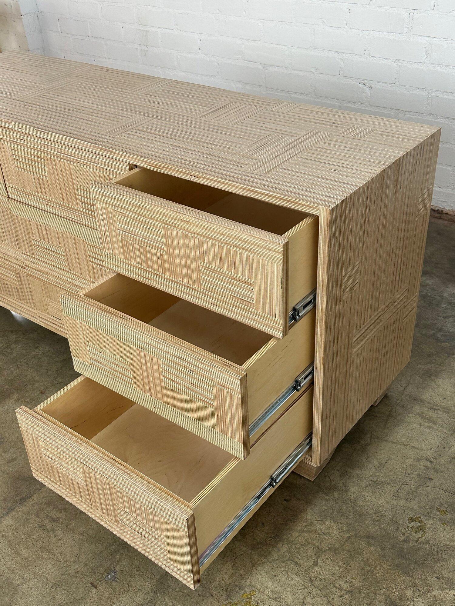 Contemporary Custom Baltic birch dresser -handcrafted For Sale