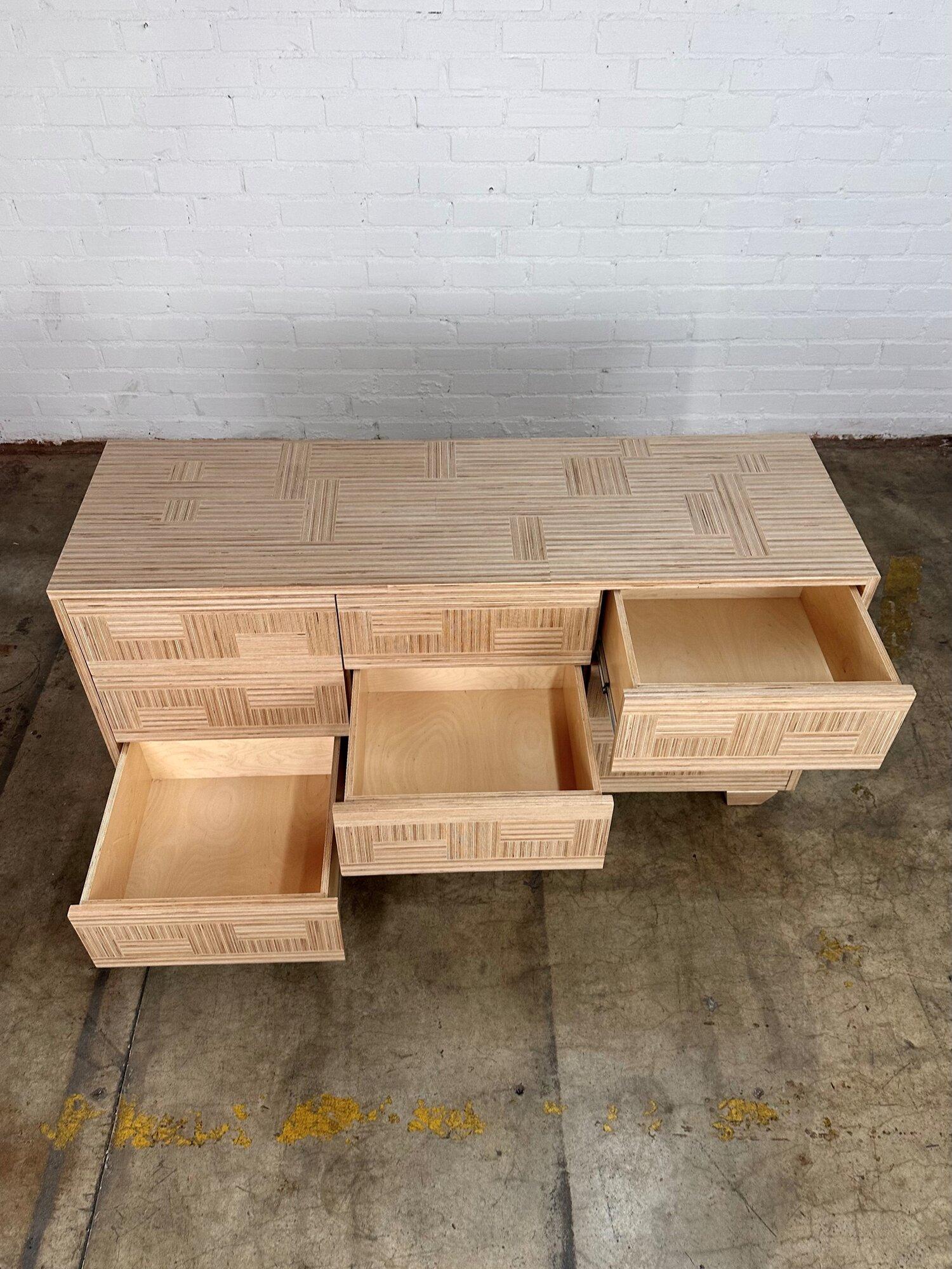 Plywood Custom Baltic birch dresser -handcrafted For Sale