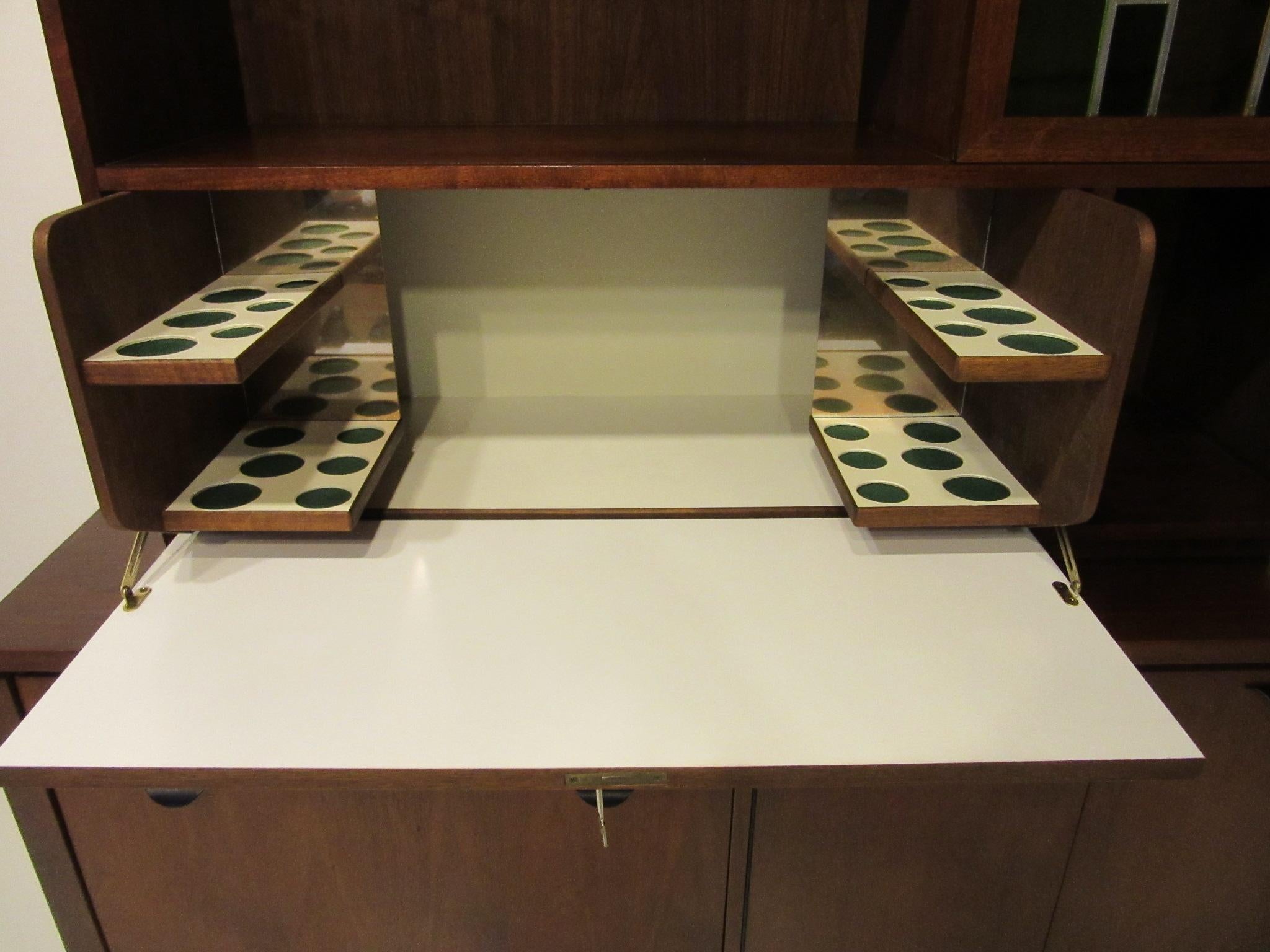 Mid-Century Modern Custom Bar Cabinet / Credenza in the Style of Midcentury Jens Risom