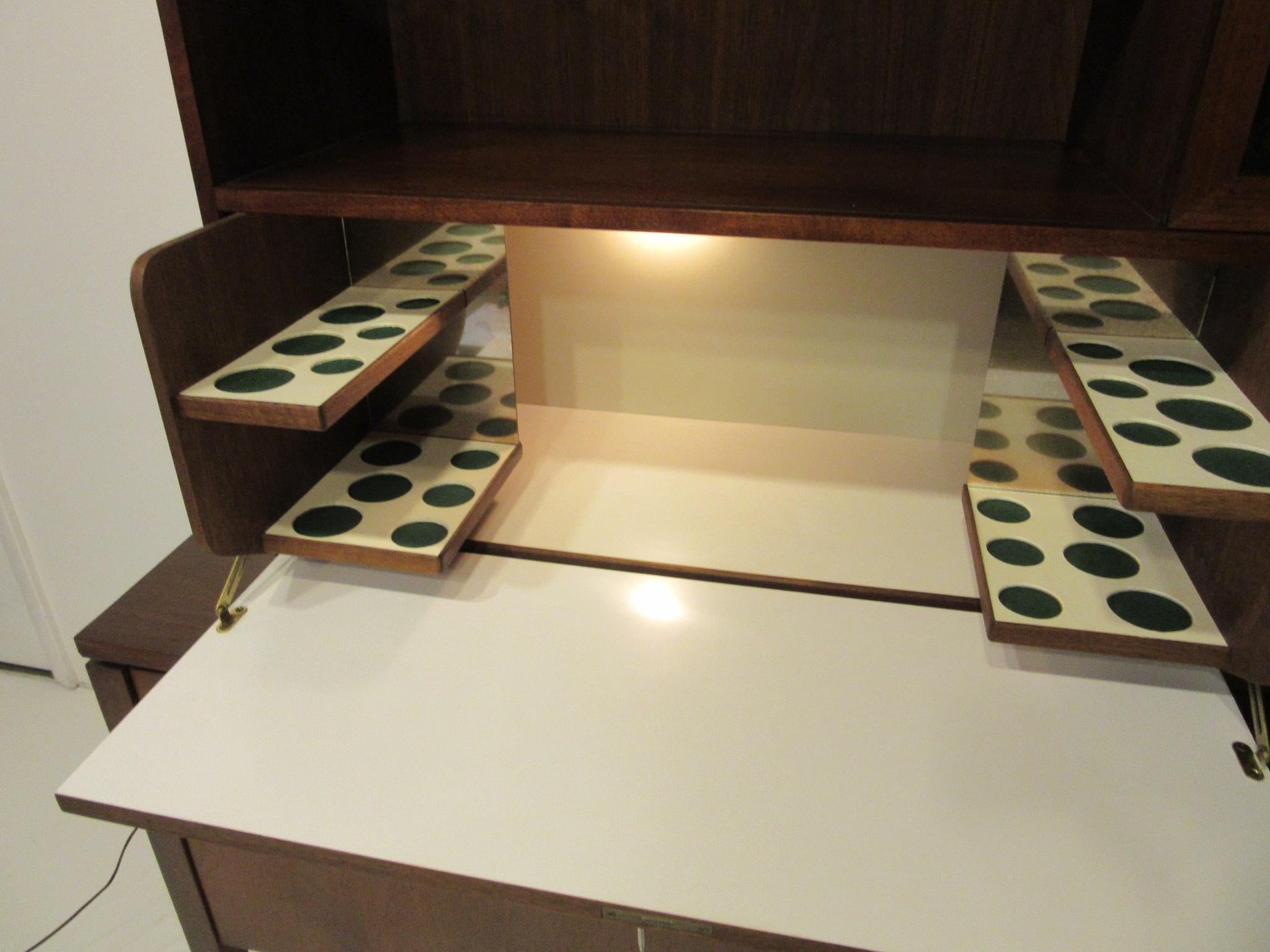 North American Custom Bar Cabinet / Credenza in the Style of Midcentury Jens Risom
