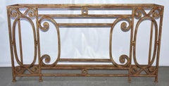 Custom Baroque-Style Wrought Iron Console Table or Server Base