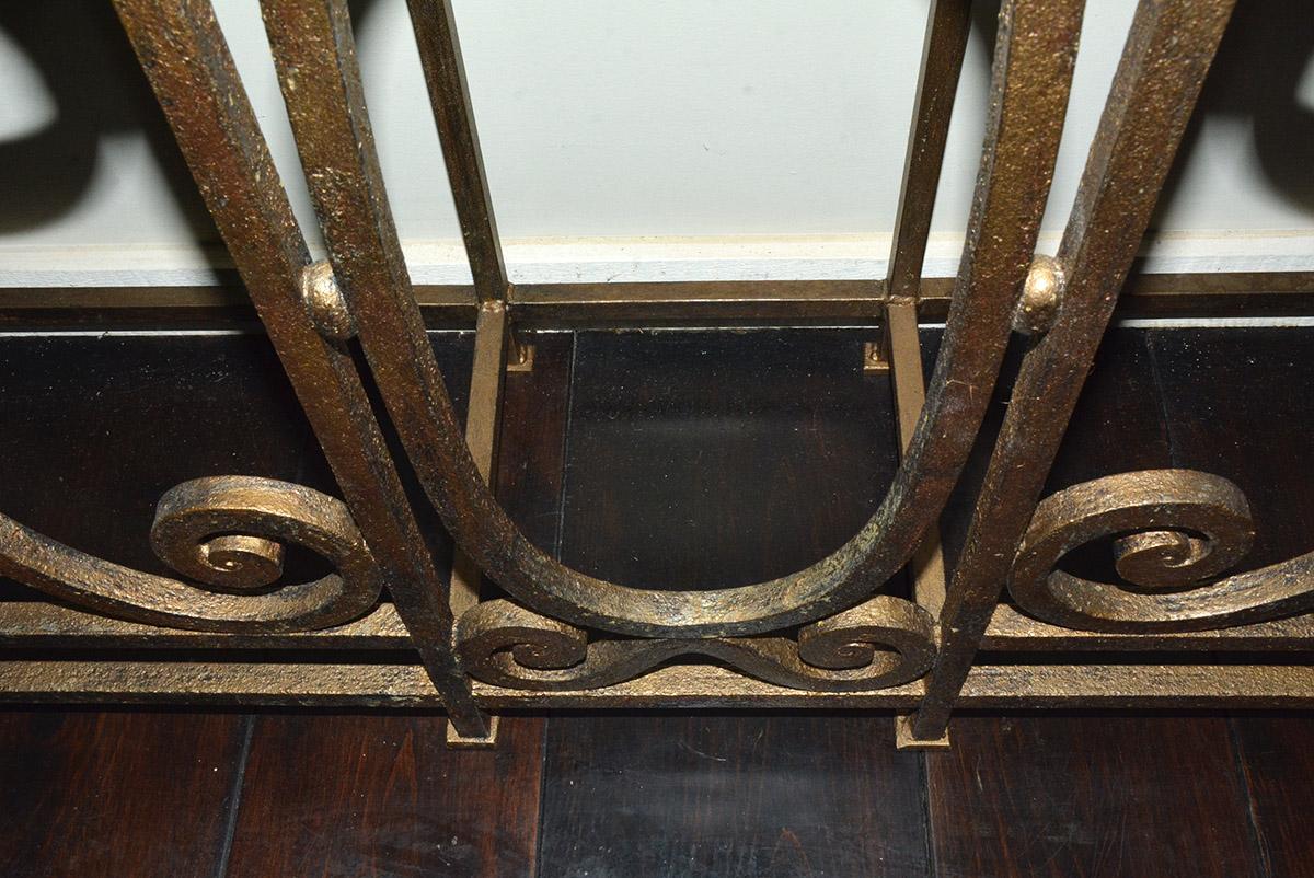 Custom Baroque-Style Wrought Iron Console Table or Server Base 3