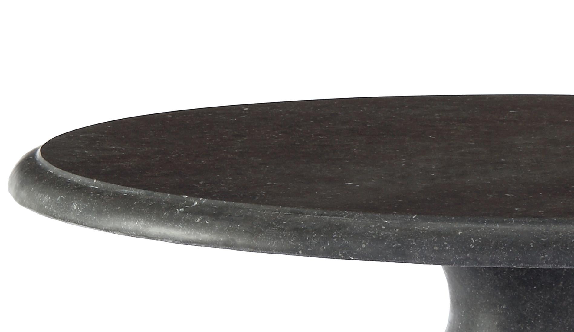 Custom Belgian Bluestone Round Dining/Center Table with Baluster Base ...