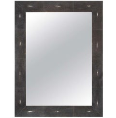 Custom Black Shagreen Mirror