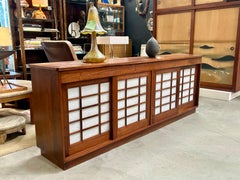 Custom Black Walnut Sideboard with Shoji Doors