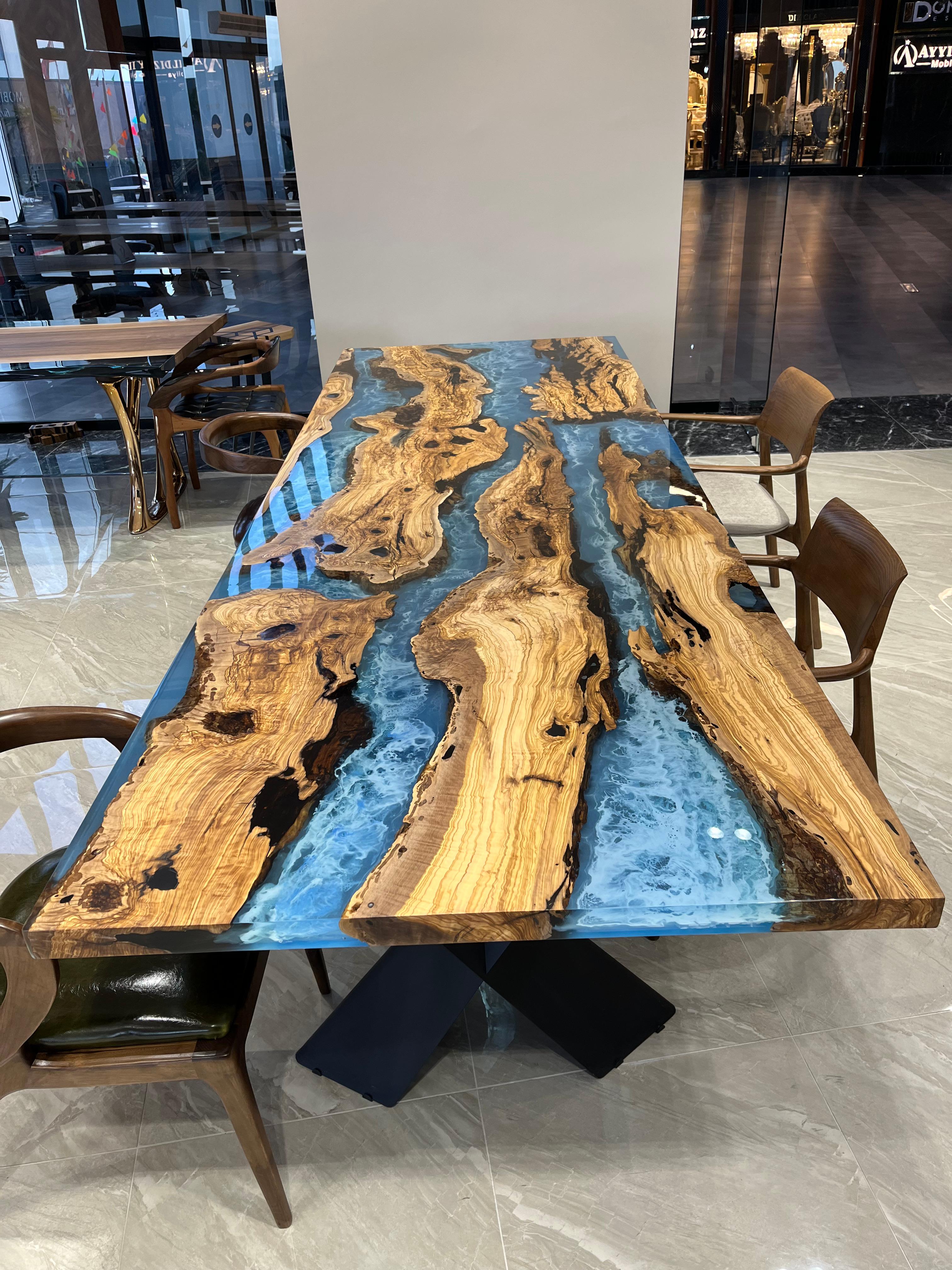olive wood river table