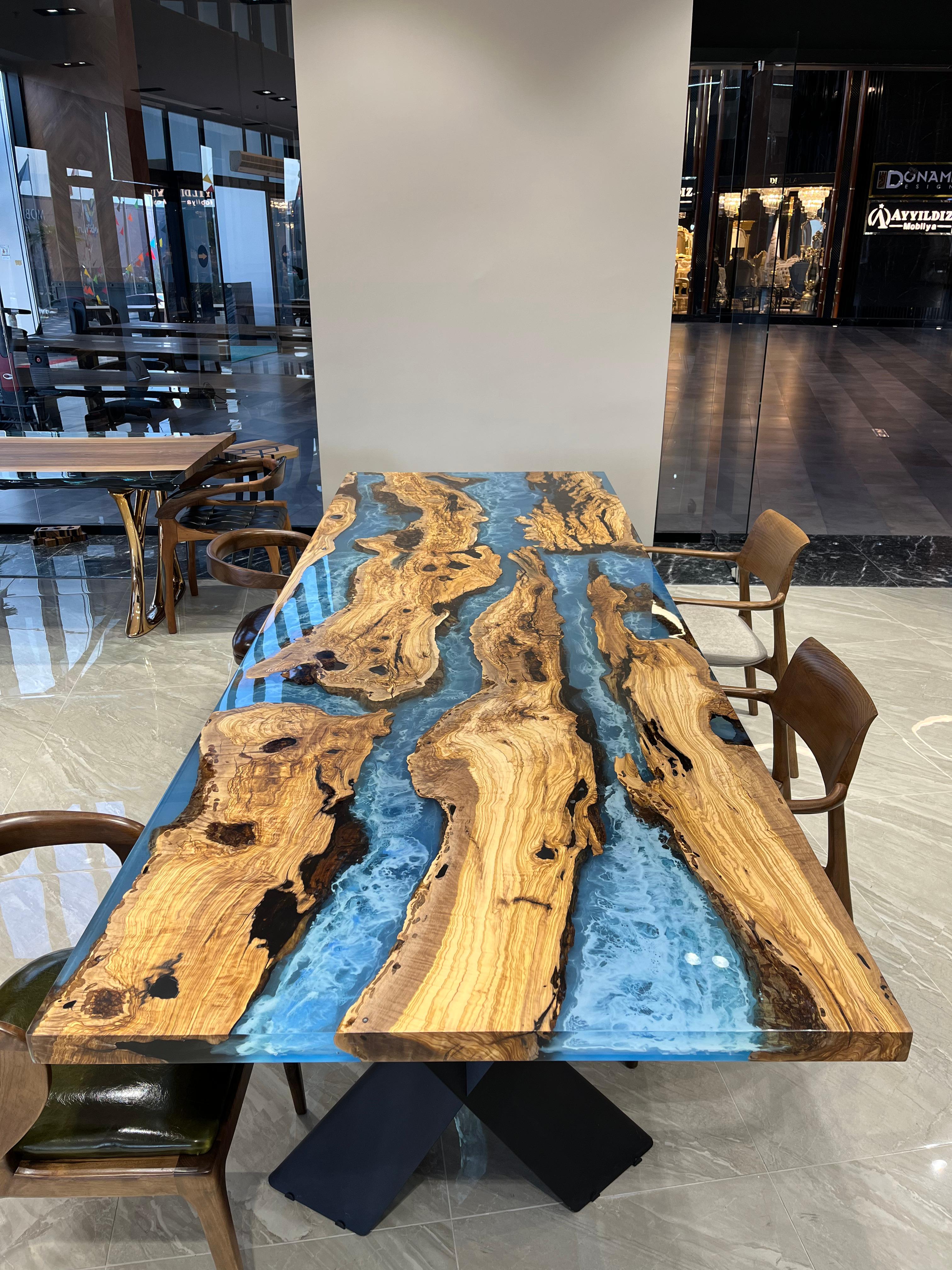 custom resin dining table