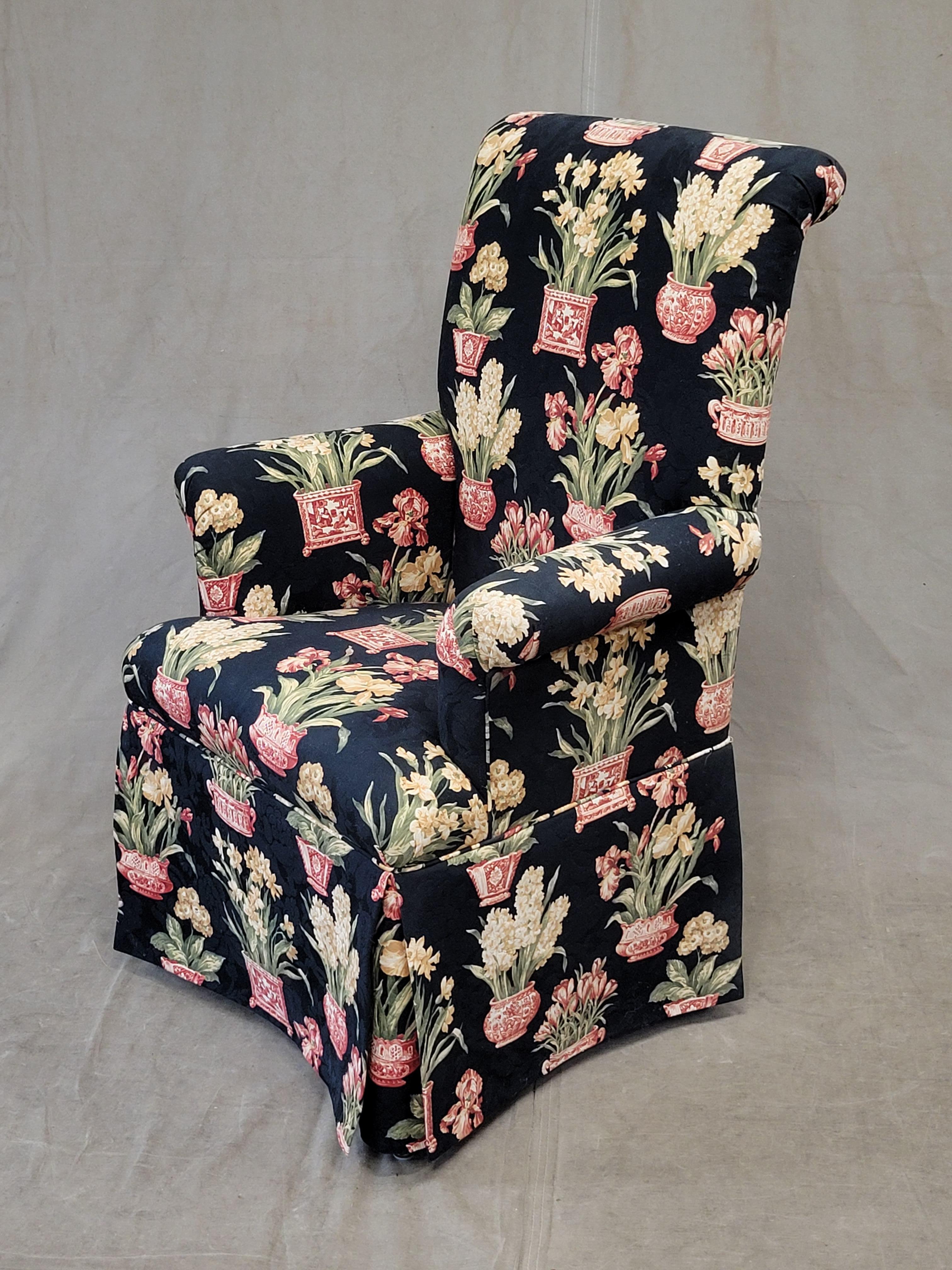 botanical accent chair