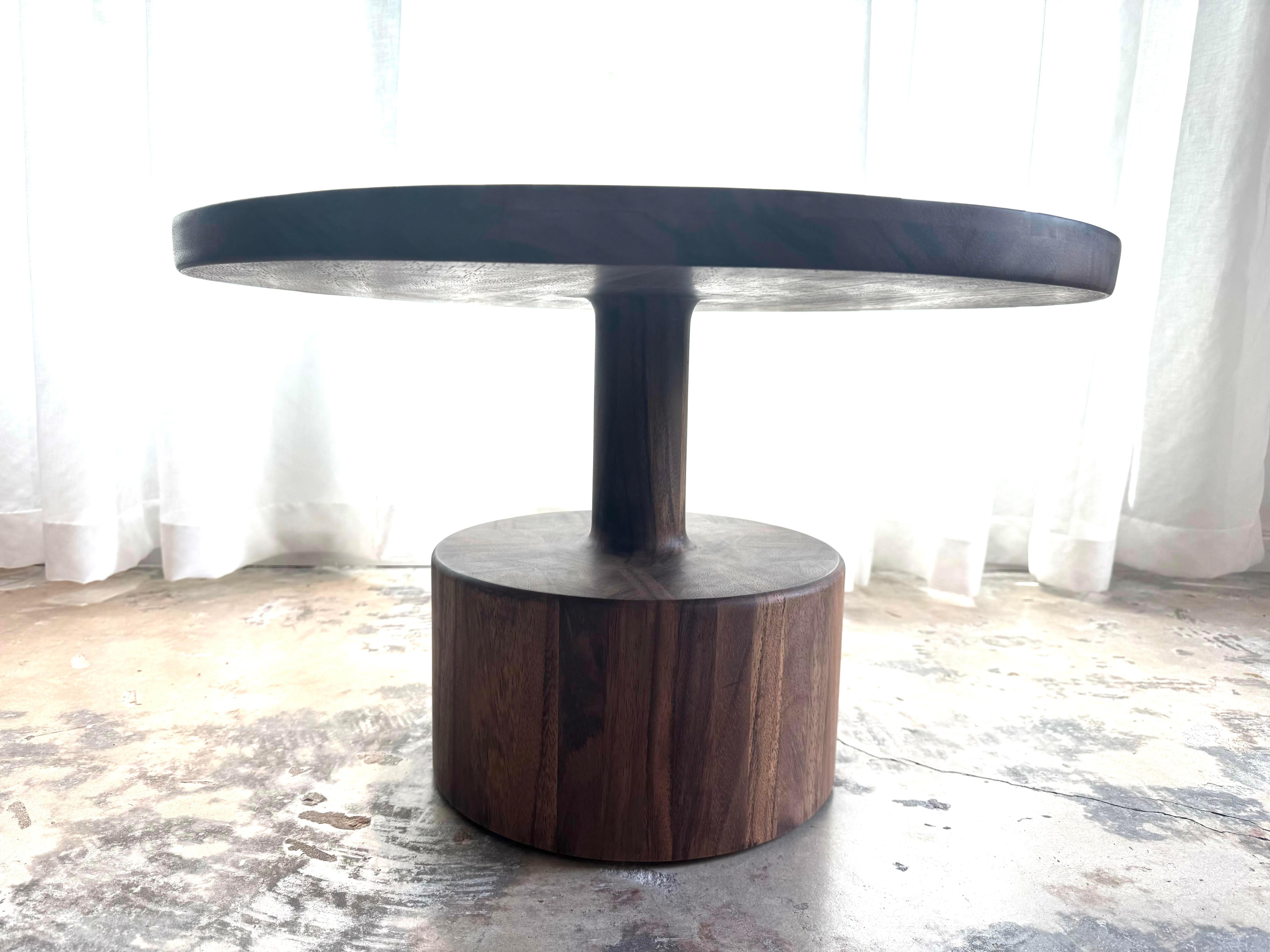Custom Boton One Side Table in Conacaste Solid Wood by Labrica In New Condition For Sale In Oakland Park, FL