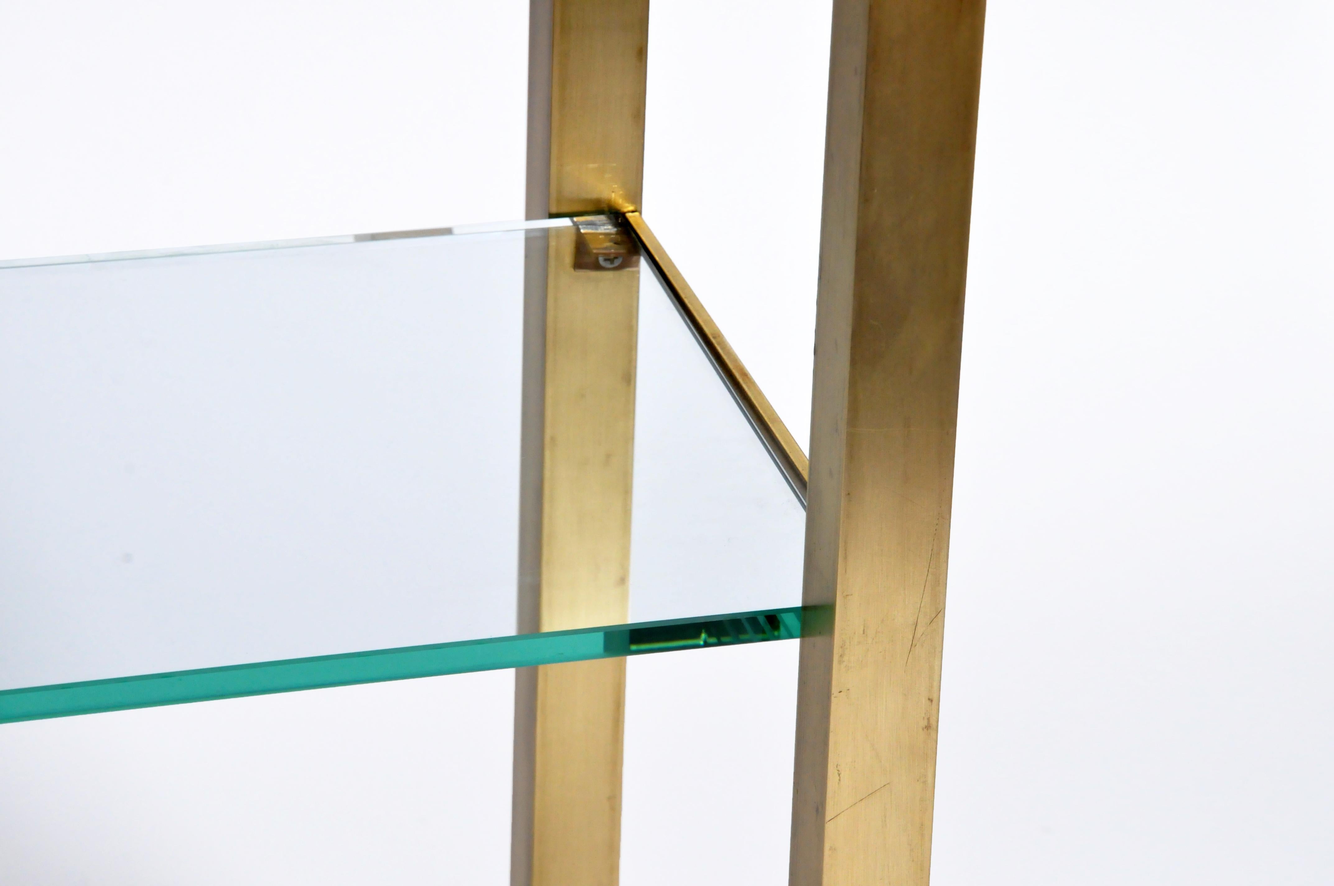 Custom Brass and Glass Console Table 4