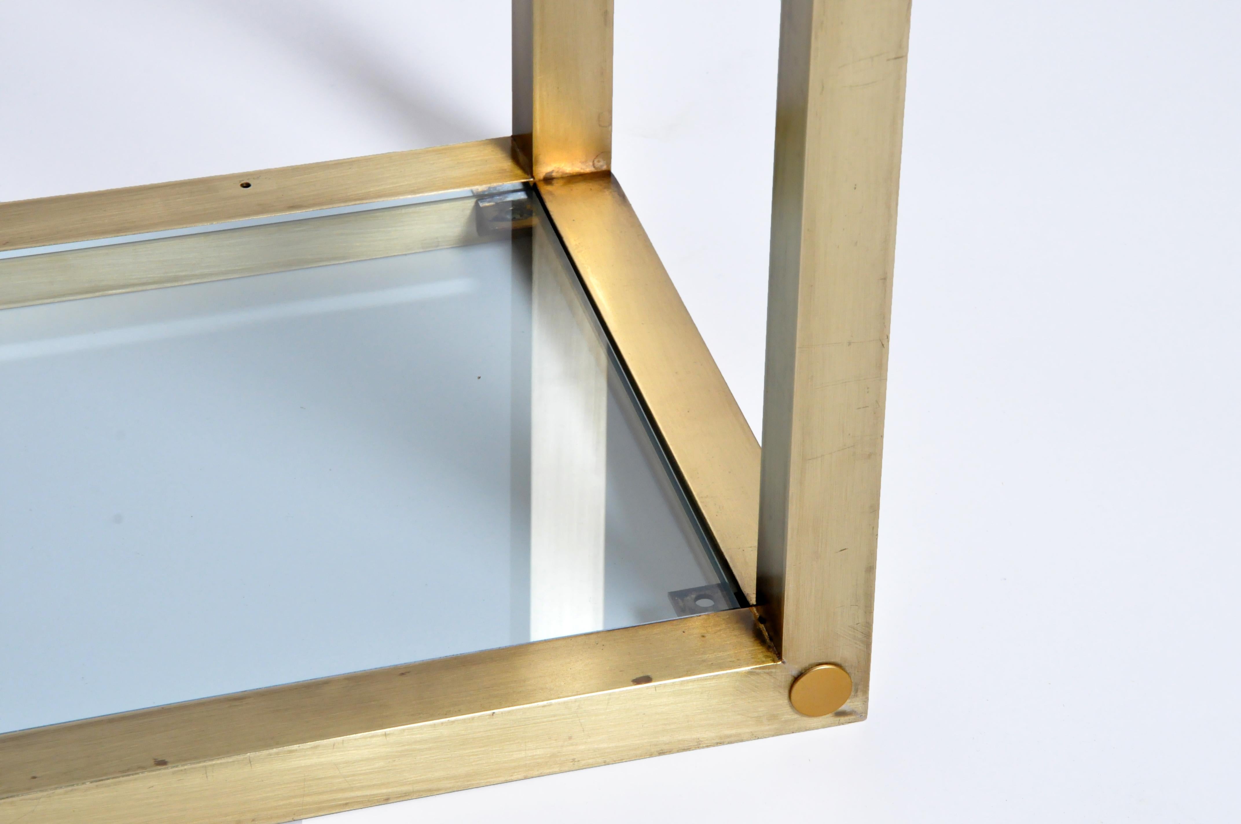 Custom Brass and Glass Console Table 5
