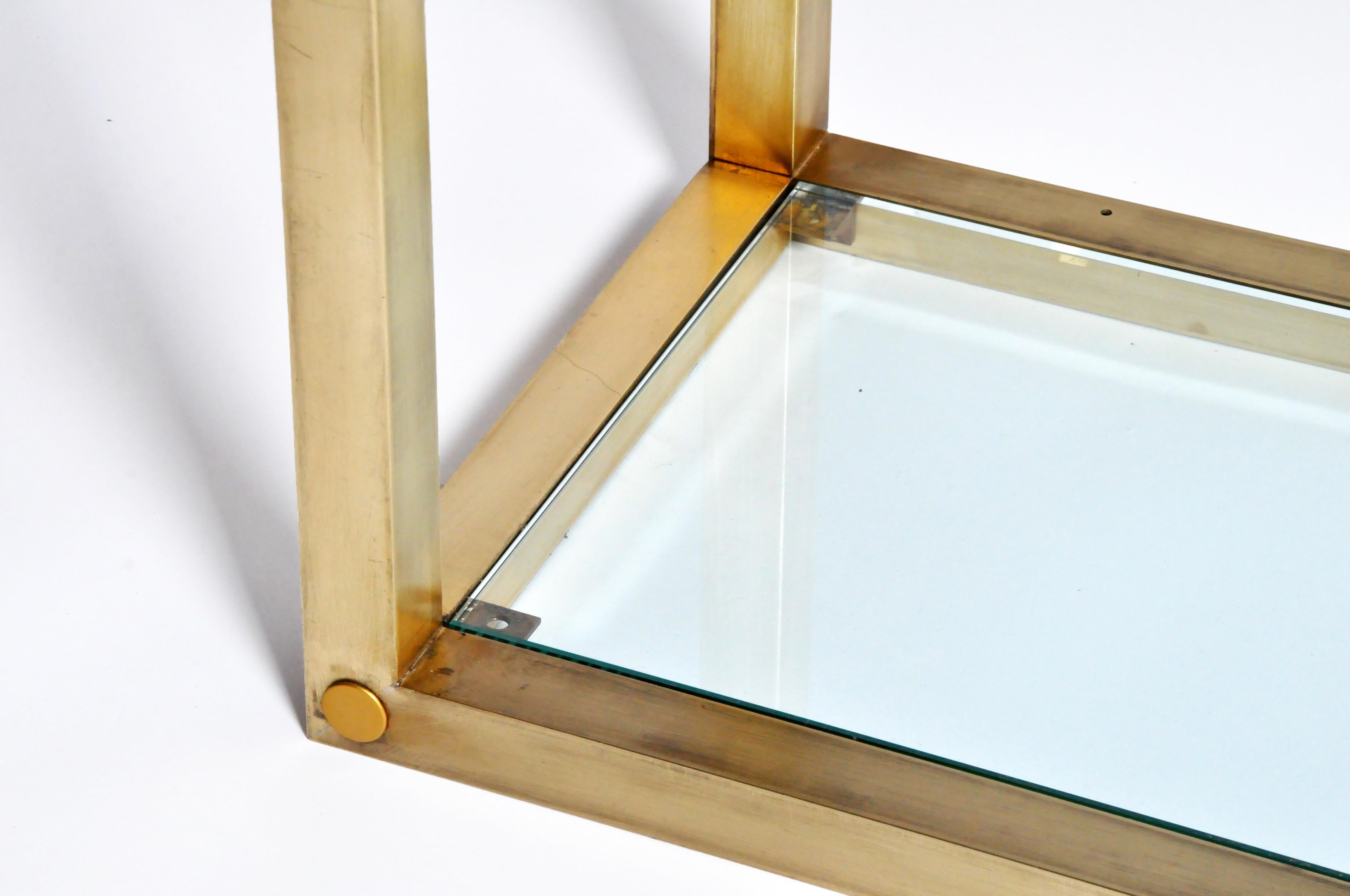 Custom Brass and Glass Console Table 7