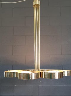 Custom Brass Eight Light Pendant Chandelier by Adesso Imports
