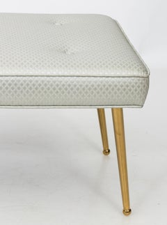 Custom Brass Pointe Leg Bench