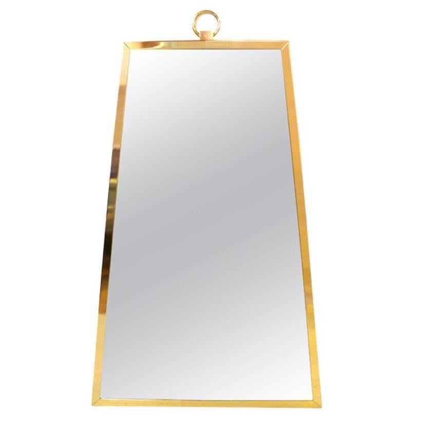 CF MODERN Custom Solid Brass Trapezoid Mirror For Sale