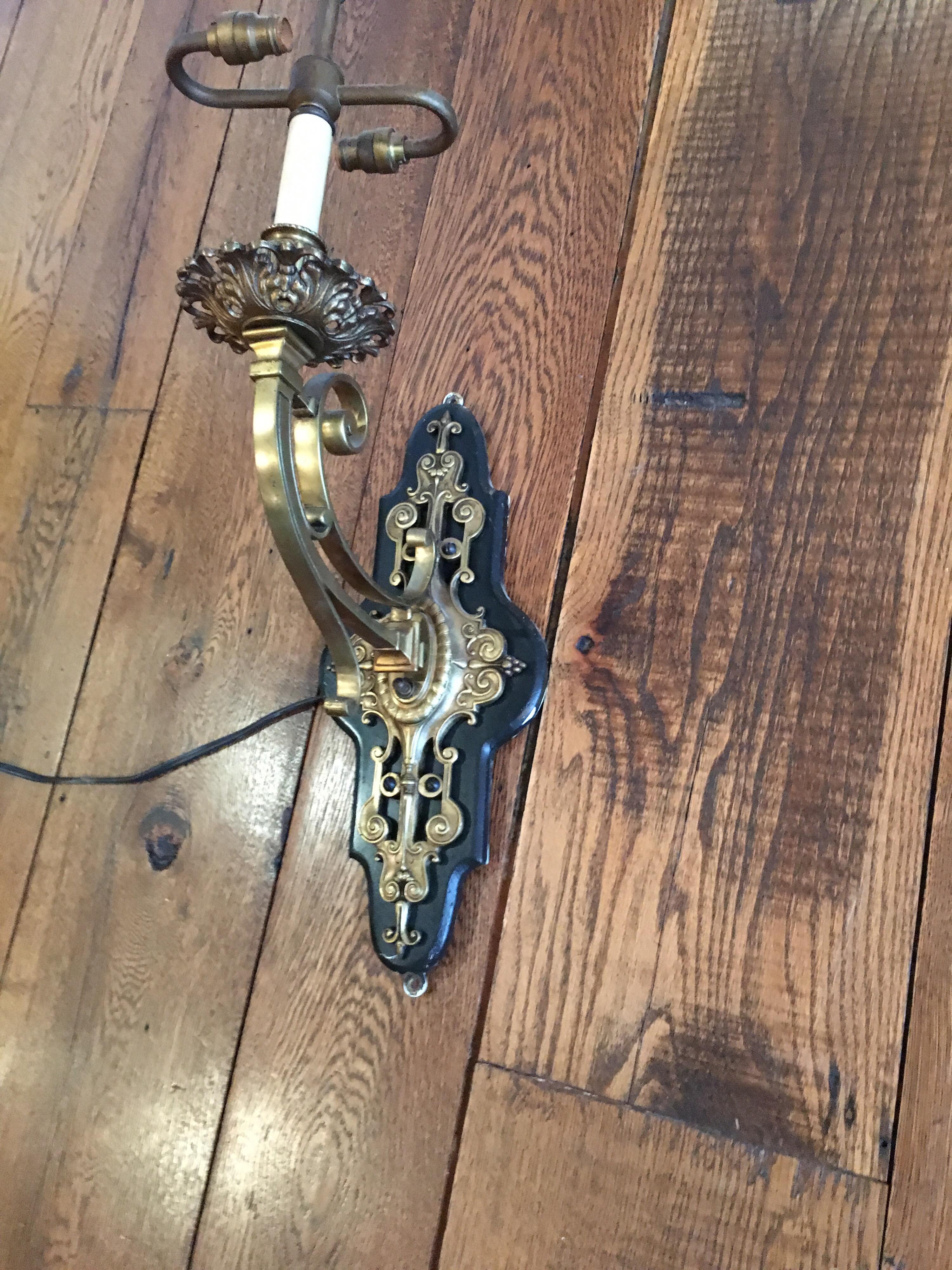 Custom Brass Weathervane Fragment Single Arm Sconce For Sale 6