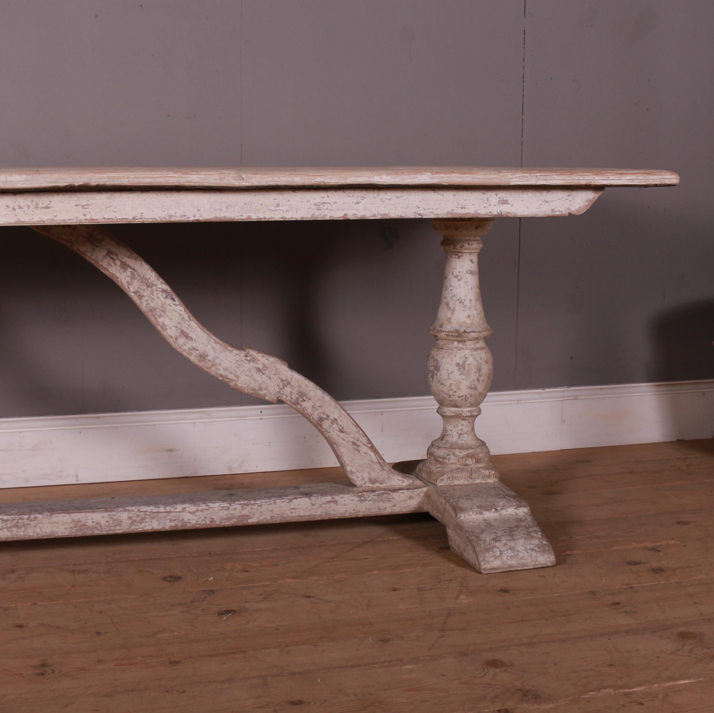 Custom Build Italian Style Trestle Table In Good Condition For Sale In Leamington Spa, Warwickshire