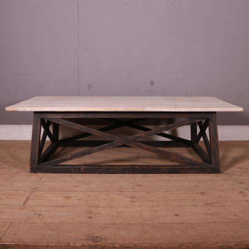 Contemporary Custom Build Painted Coffee Table For Sale
