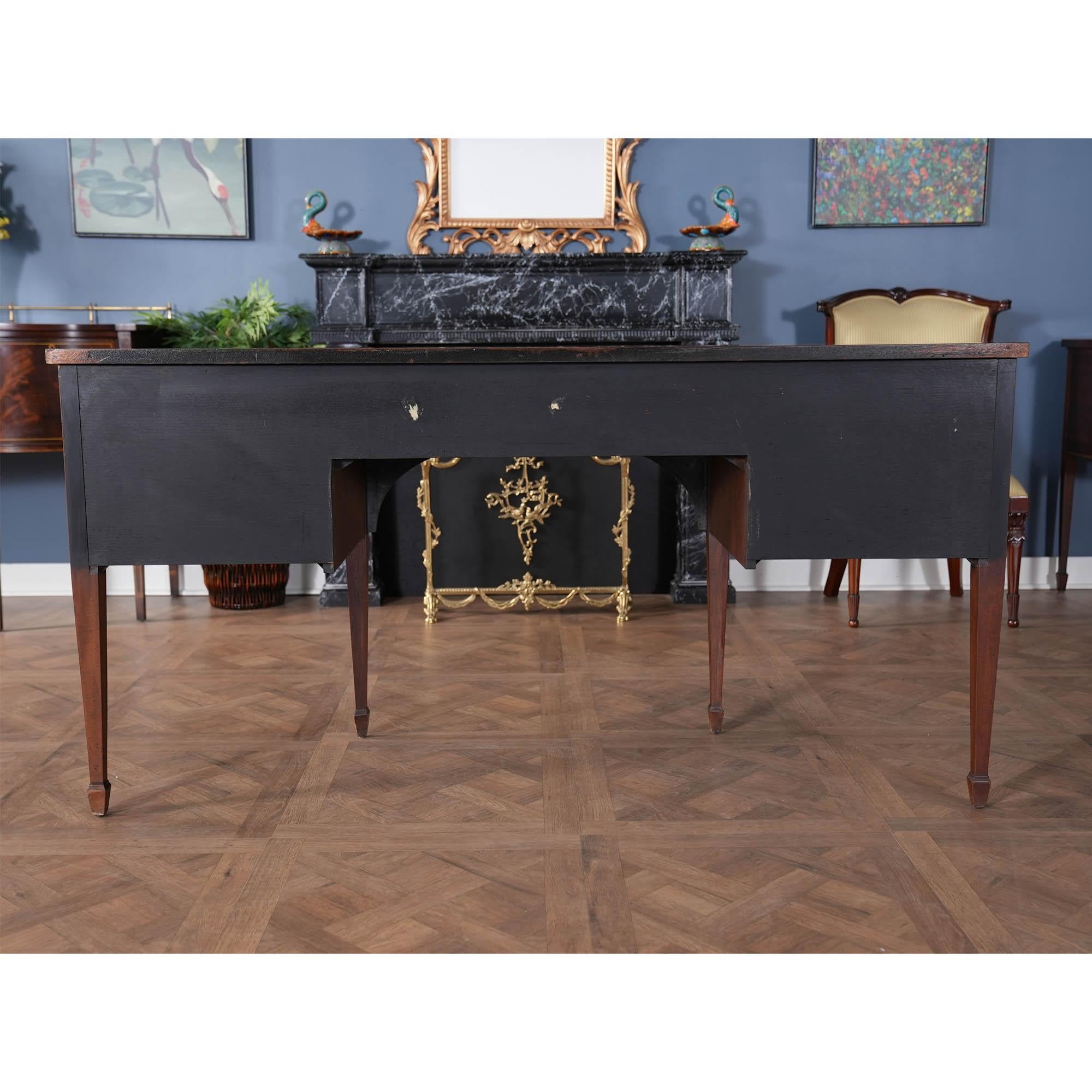 Custom Built Mahogany Demi Lune Sideboard For Sale 1
