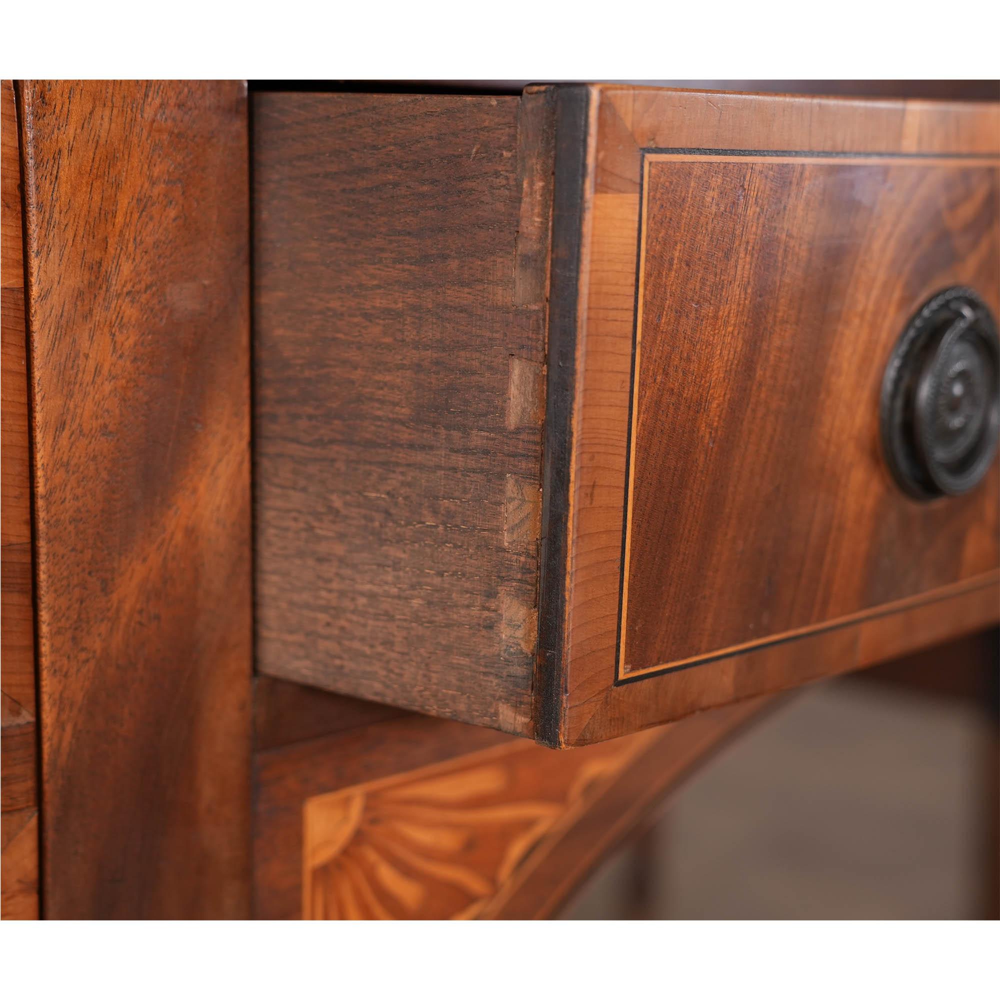 Custom Built Mahogany Demi Lune Sideboard For Sale 2