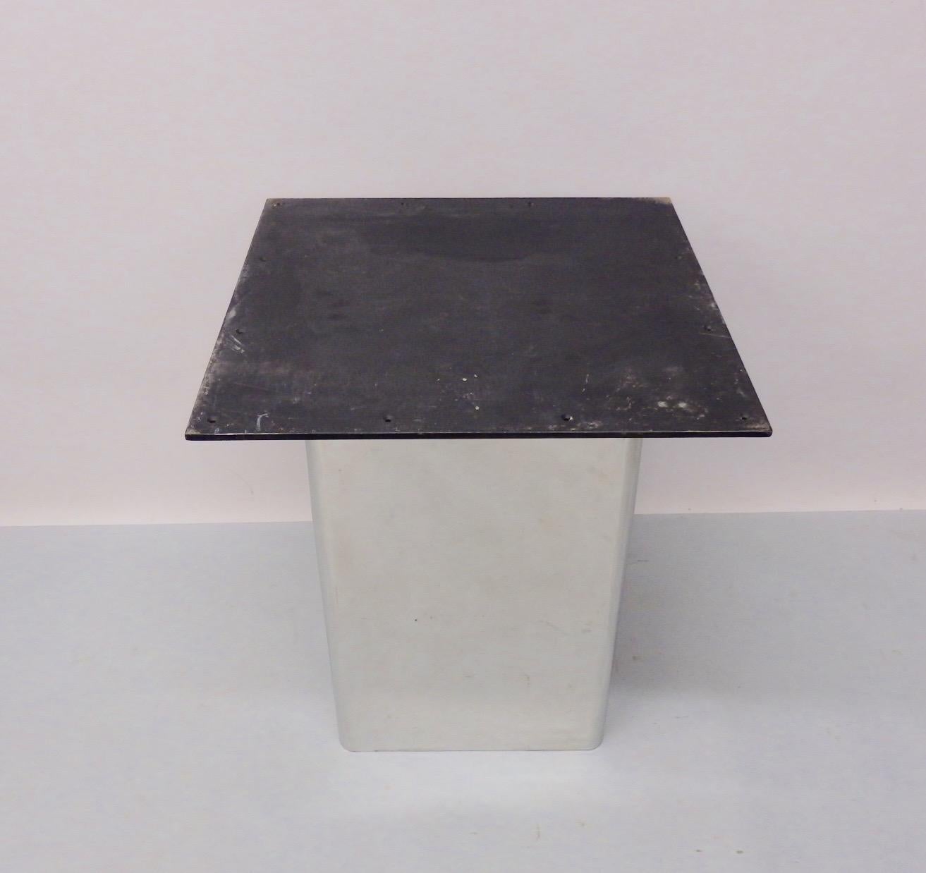 American Custom Built Stainless Steel Base Pedestal or Table in Style of Pace For Sale