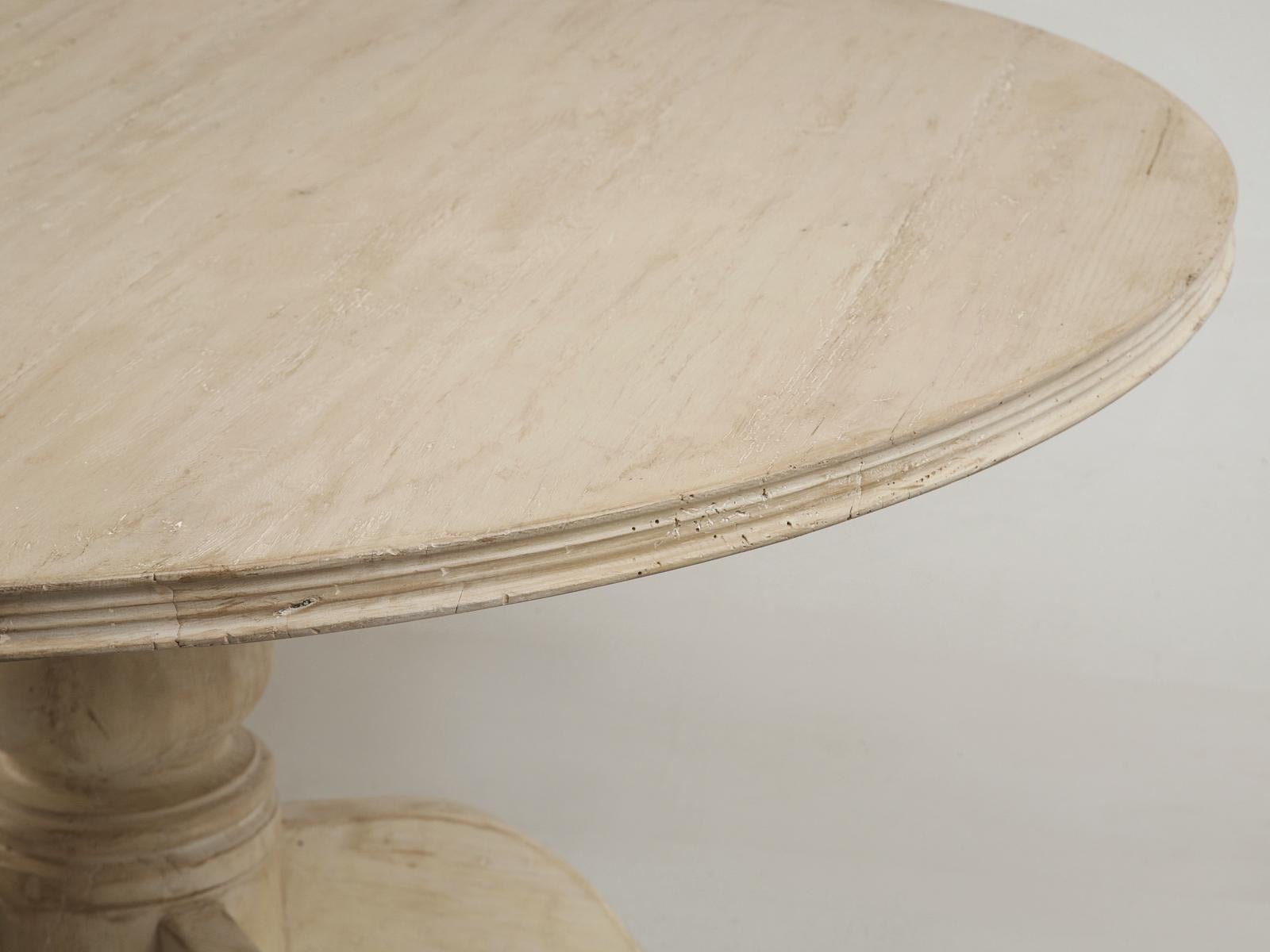 Hand-Crafted Custom Built to Order Reclaimed White Oak Round Kitchen Table in any Finish For Sale