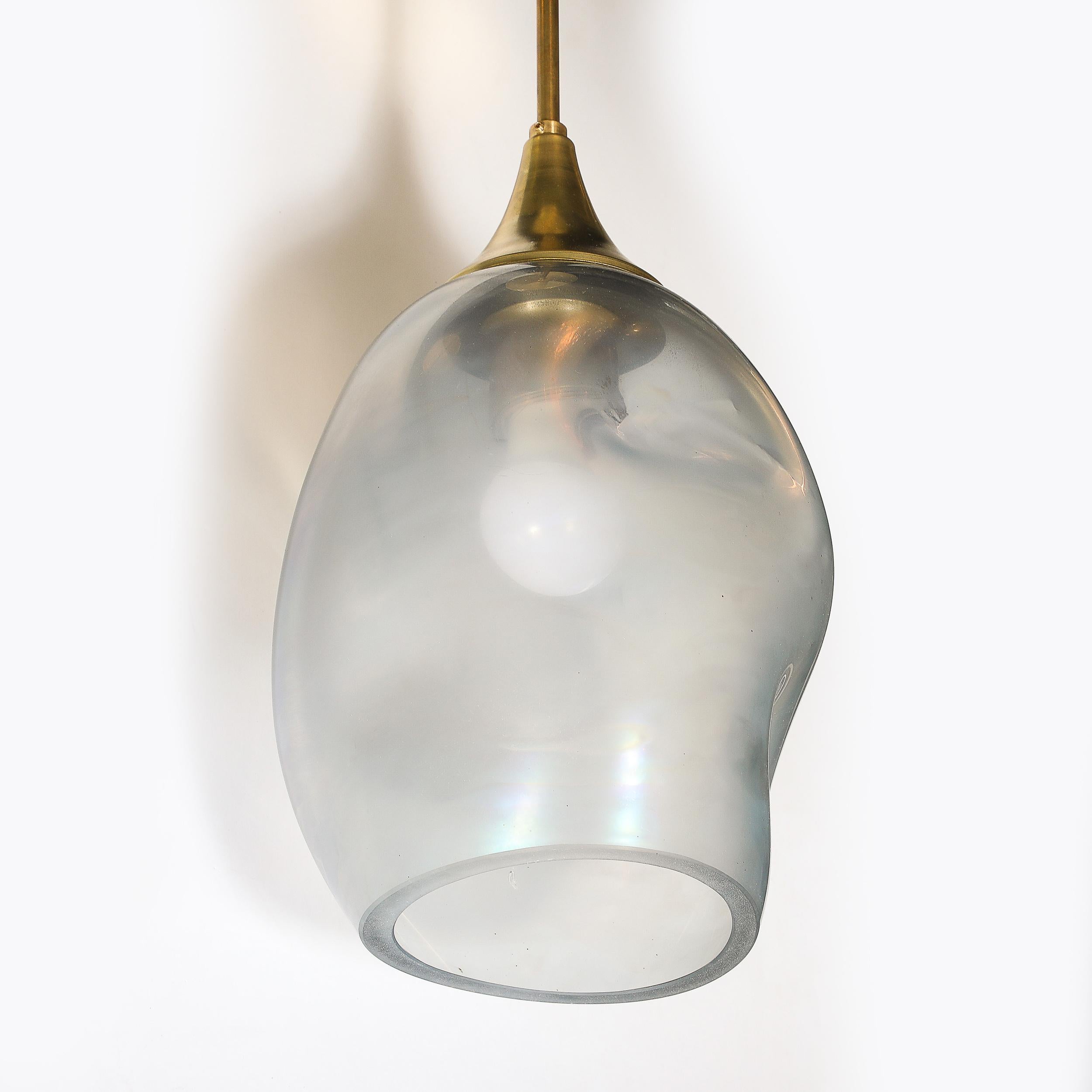 Custom by High Style Deco Hand-Blown Murano Glass 'Helios' Pendant Chandeliers For Sale 4