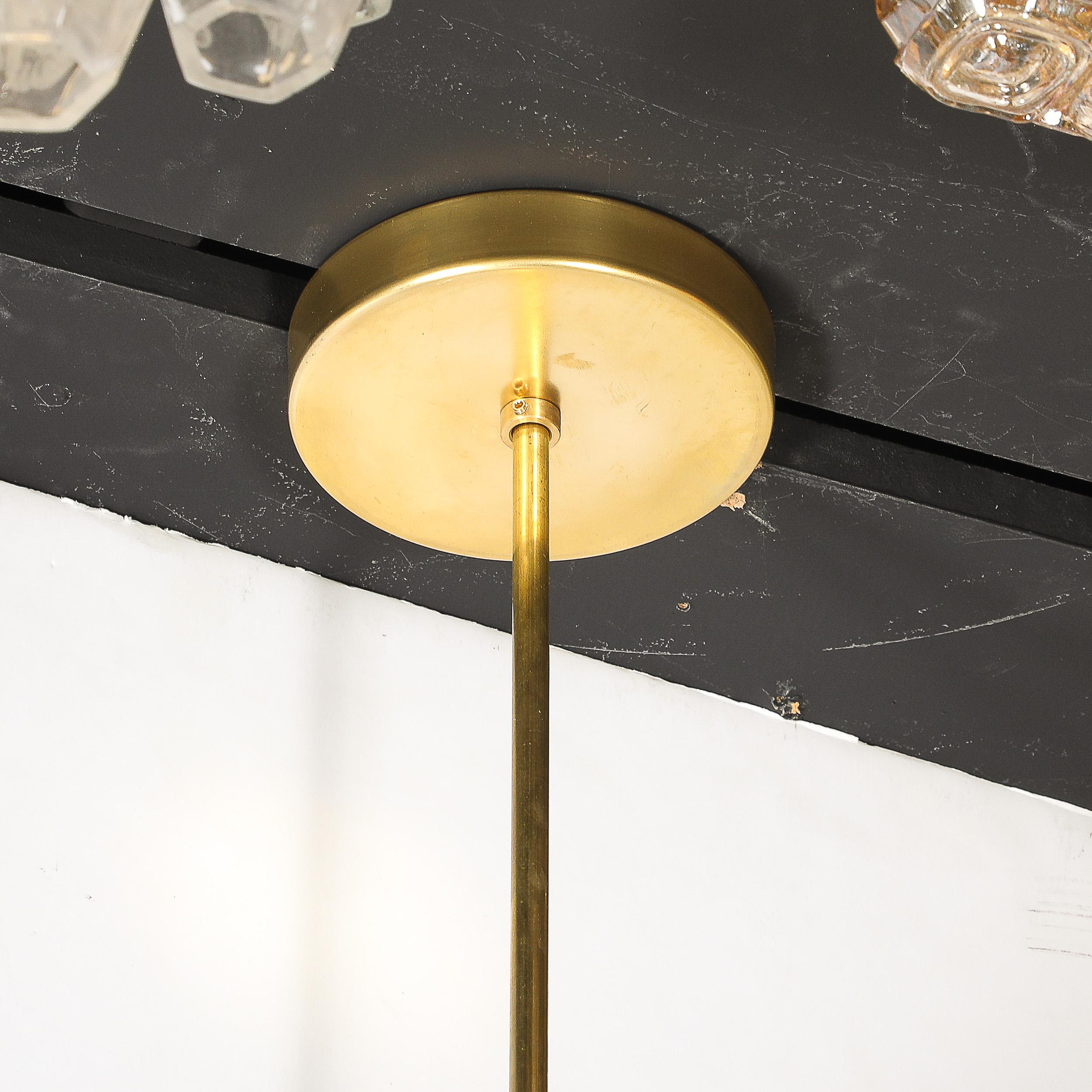 Custom by High Style Deco Hand-Blown Murano Glass 'Helios' Pendant Chandeliers For Sale 6