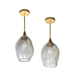 Custom by High Style Deco Hand-Blown Murano Glass 'Helios' Pendant Chandeliers