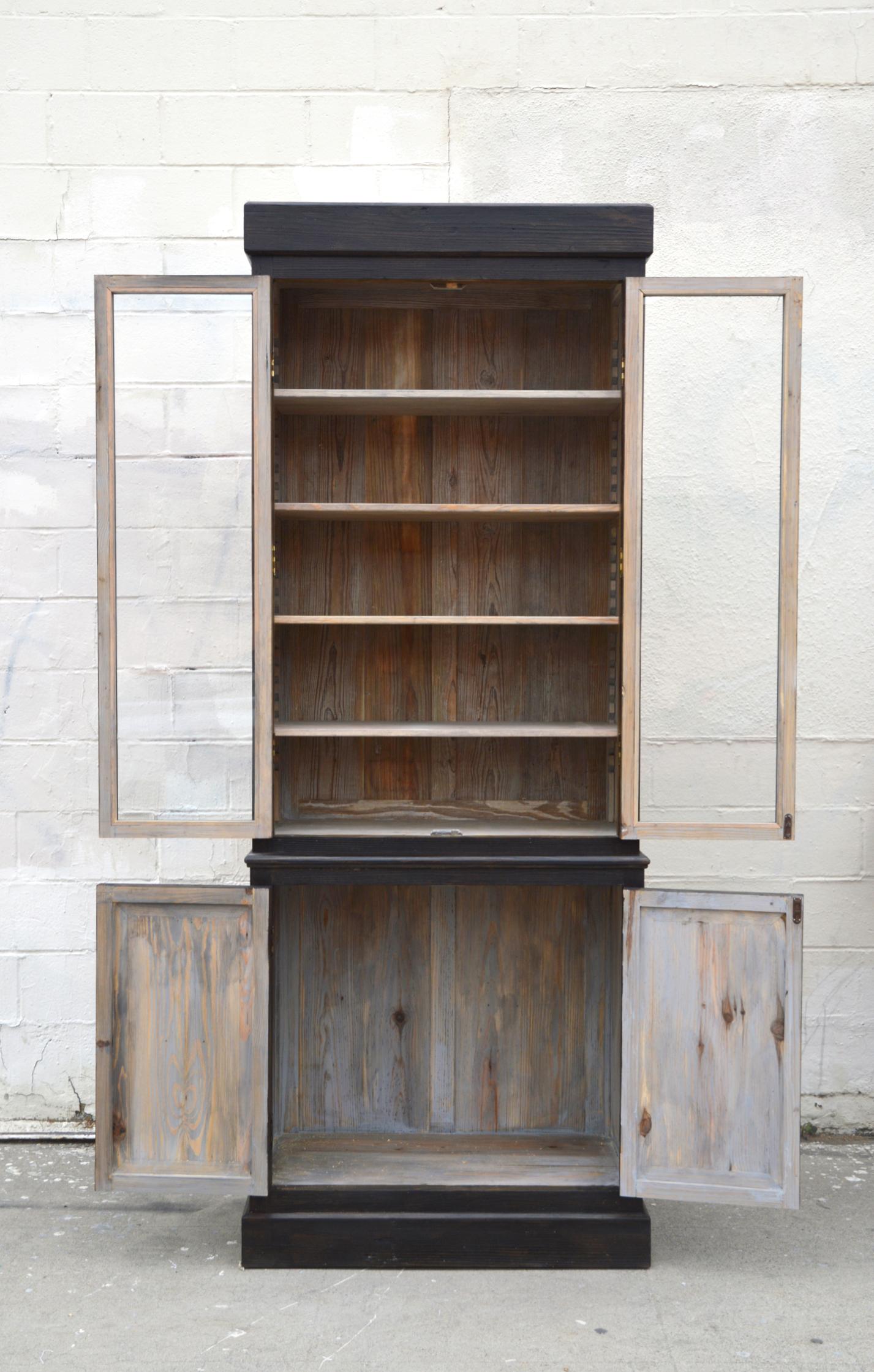 Custom Cabinet Made from Reclaimed Pine, Built to Order by Petersen Antiques For Sale 2