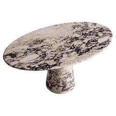 Custom Calacatta Viola Marble Oval Table for Ellen