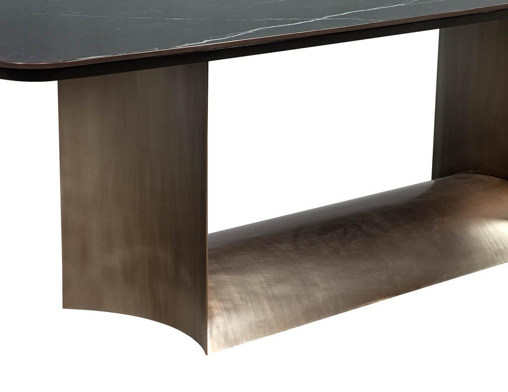 Custom Cannon Modern Porcelain Top Dining Table For Sale 1