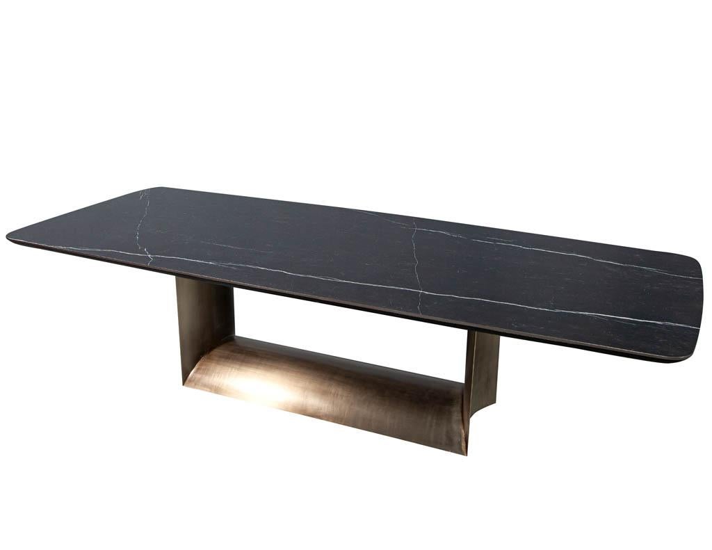 Custom Cannon Modern Porcelain Top Dining Table For Sale 4