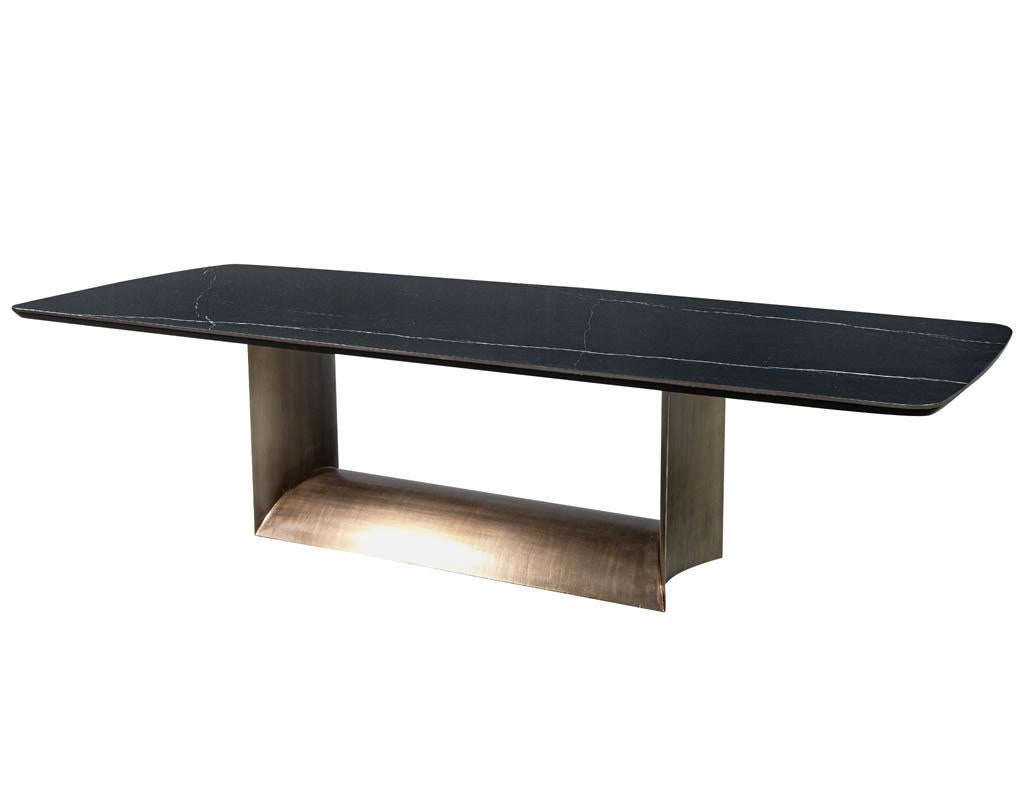 Custom Cannon Modern Porcelain Top Dining Table For Sale 6